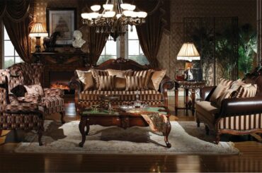 Goodwin Furniture French style oak sofa set furniture factory GH51.1