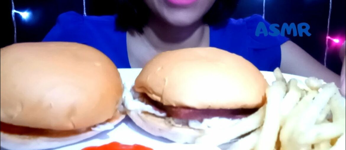 ASMR BURGER AND FRENCH FRIES MUKBANG (RELAXING EATING SOUNDS + NO TALKING) Phlox ASMR