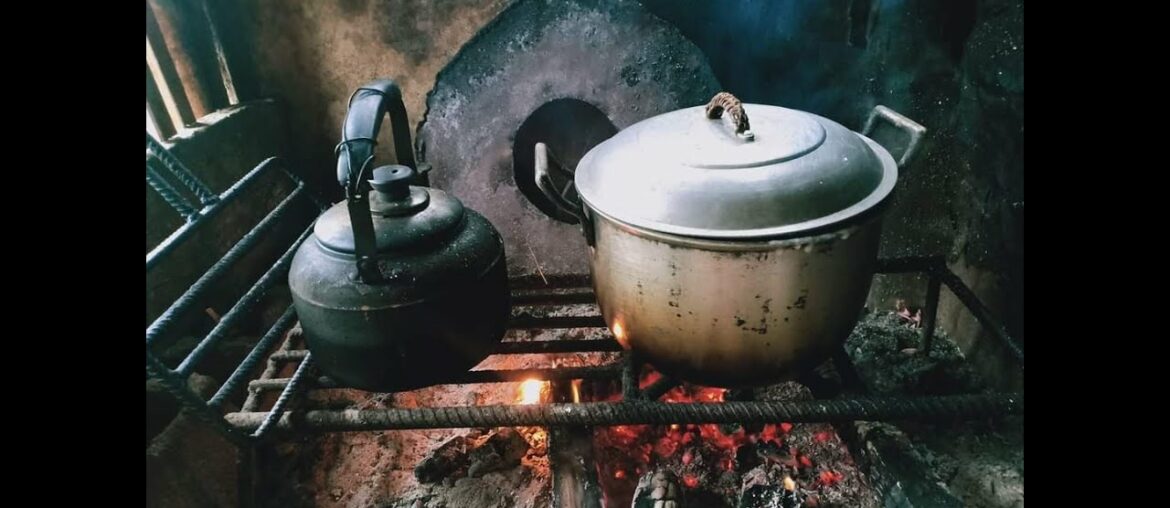 Delicious fried rice with drops of red wine on it together with parsley leaves