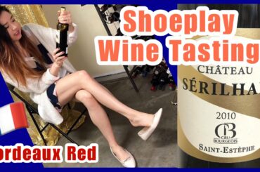 Flats Dangling - Bordeaux Saint Estephe 2010, Shoeplay Dangle Red Wine Tasting