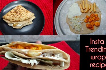 trending wrap recipe/prawn wrap/new recipe/insta trending prawn french fries  mayo wrap