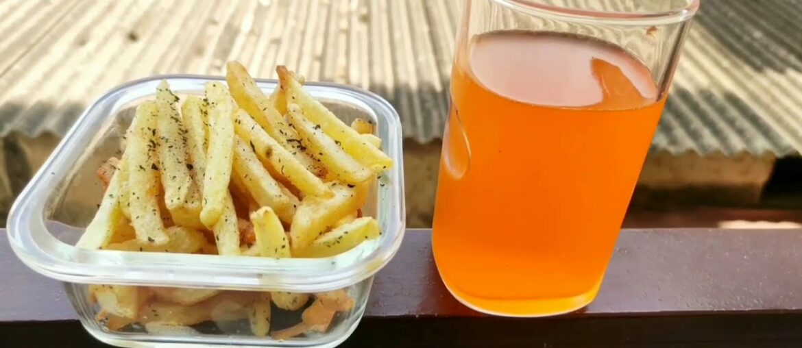 My Lock Down Time Pass Recipe French Fries with cold drink