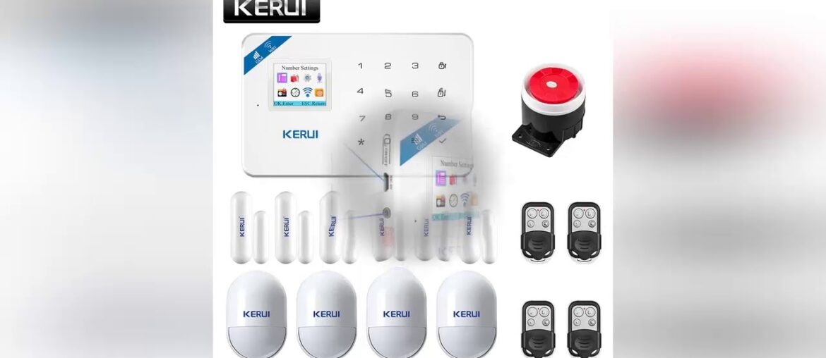 Slide KERUI W18 WIFI GSM 2G ALARM SYSTEM RUSSIAN FRENCH SPANISH LANGUAGE HOME SECURITY MOTION ALARM