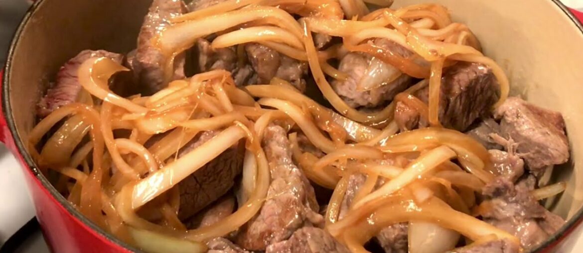 BEEF IN RED WINE SAUCE / easy 15 min. recipe