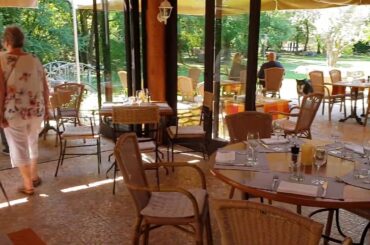 Birthday meal at L'Estellan Restaurant in Gordes, France 10th August 2018