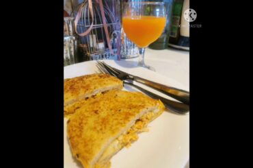 #10 minutes Breakfast recipes/cheesy chicken french toasts for kids