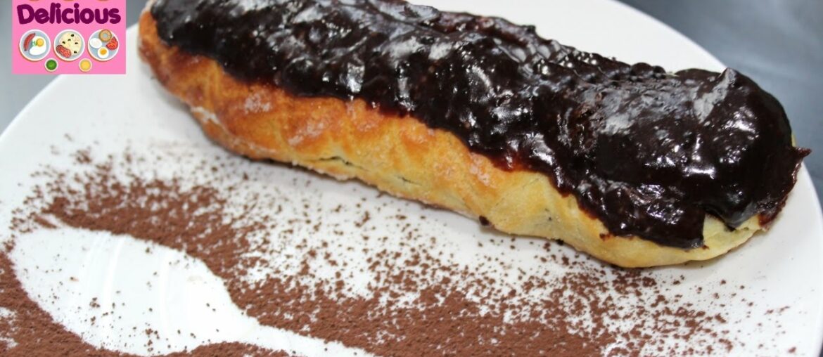 Homemade Eclair Recipe - French cake eclair recipe - How to make eclair easy recipe - Delicious