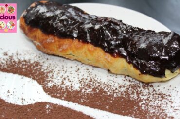 Homemade Eclair Recipe - French cake eclair recipe - How to make eclair easy recipe - Delicious