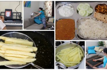 COOK & CLEAN With Me | FRENCH FRIES Recipe | Indian Simple Dinner Thali Routine | neelam vlogs