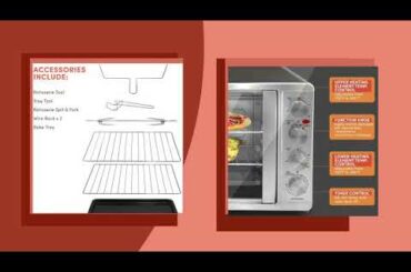 Elite Gourmet ETO-4510M Double French Door Countertop Convection Toaster Oven,