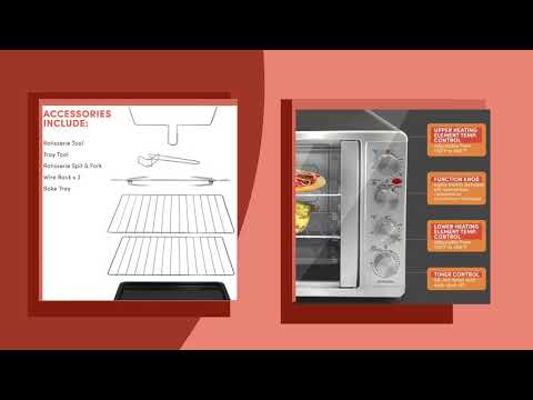 Elite Gourmet ETO-4510M Double French Door Countertop Convection Toaster Oven, Elite Gourmet ETO-4510M Double French Door Countertop Convection Toaster Oven,