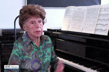 106-year-old French woman passing time in lockdown playing piano