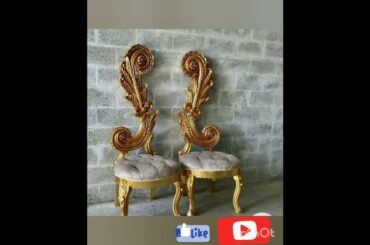 Throne Gothic Highback Royal Chairs||Luxuary King French Style Chairs#antiquedecor