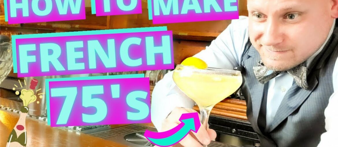 HOW TO MAKE FRENCH 75 COCKTAILS | THE COCKTAIL LIBRARY | COCKTAIL BARTENDING TUTORIALS | 2021 HOW TO MAKE FRENCH 75 COCKTAILS | THE COCKTAIL LIBRARY | COCKTAIL BARTENDING TUTORIALS | 2021