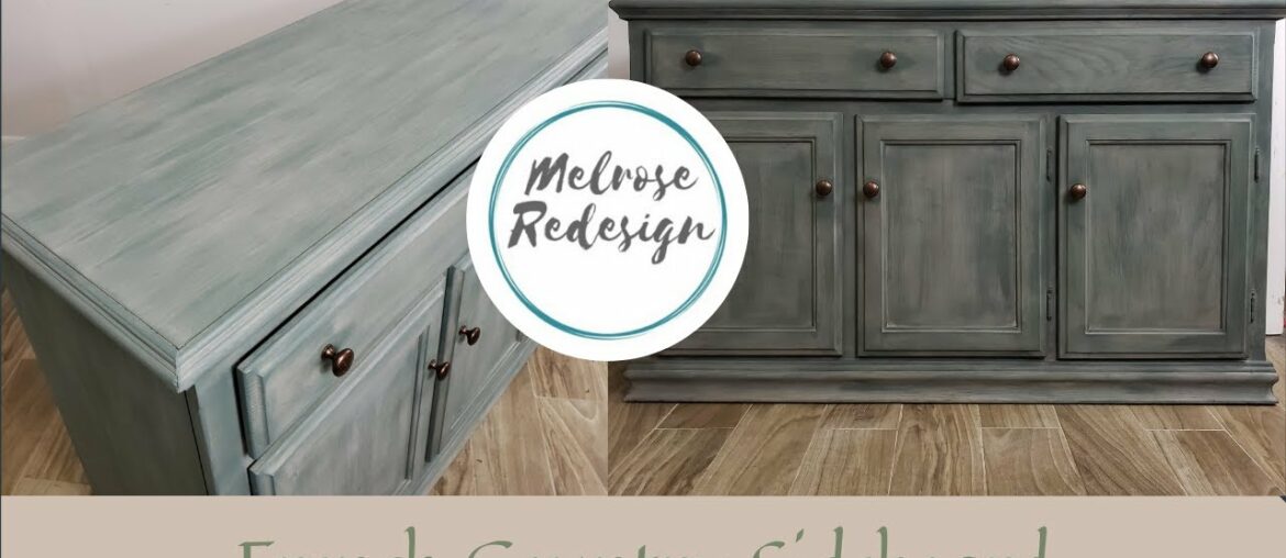 French Country Sideboard/Buffet/Hand Painted/Melrose Redesign