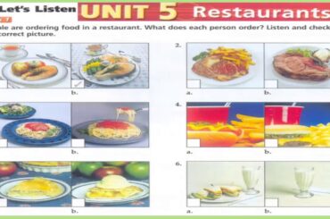 Unit 5 Restaurants - Developing Tactics For Listening
