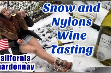Nylons Wine Tasting in the Snow - California Sterling Chardonnay, White, Shoeplay Dangling