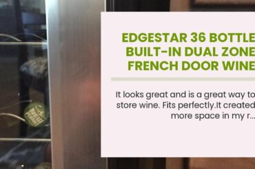 EdgeStar 36 Bottle Built-In Dual Zone French Door Wine Cooler - Black/Stainless Steel