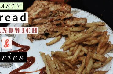 SANDWICH AND FRIES ASMR | SANDWICH AND FRENCH FRIES | SANDWICH AND WAFFLE FRIES