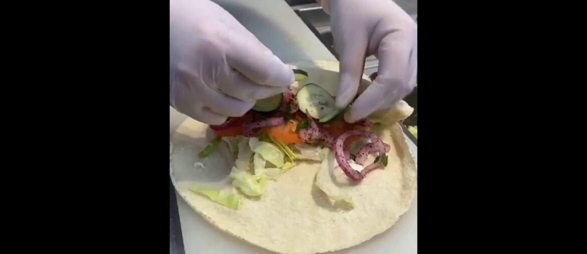 Mouth watering Chicken Shawarma french fries roll ||  #shorts