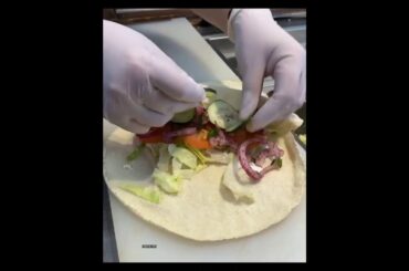 Mouth watering Chicken Shawarma french fries roll ||  #shorts