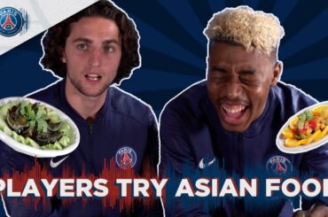 PARIS SAINT-GERMAIN PLAYERS TRY ASIAN FOOD