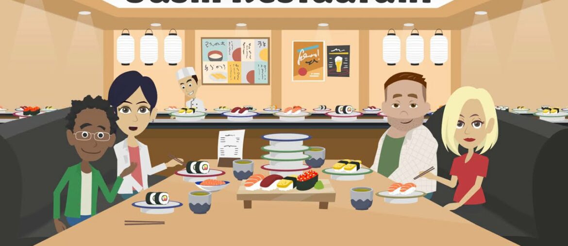 Sushi Restaurant | At the Restaurant  | Daily English Conversations | Fluent English | Learn English