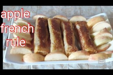 apple french toast role simple recipe by cooking with kainat
