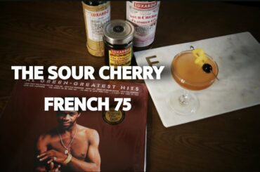 The Sour Cherry French 75 | Cocktails & Vinyls