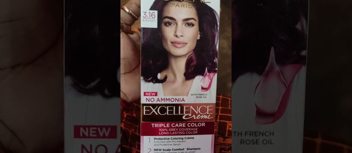 L'OREAL PARIS/NEW/NO AMMONIA. With French Rose Oil. EXCELLENCE Creme