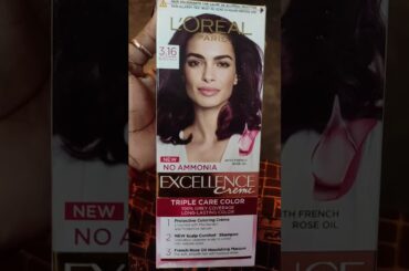 L'OREAL PARIS/NEW/NO AMMONIA. With French Rose Oil. EXCELLENCE Creme