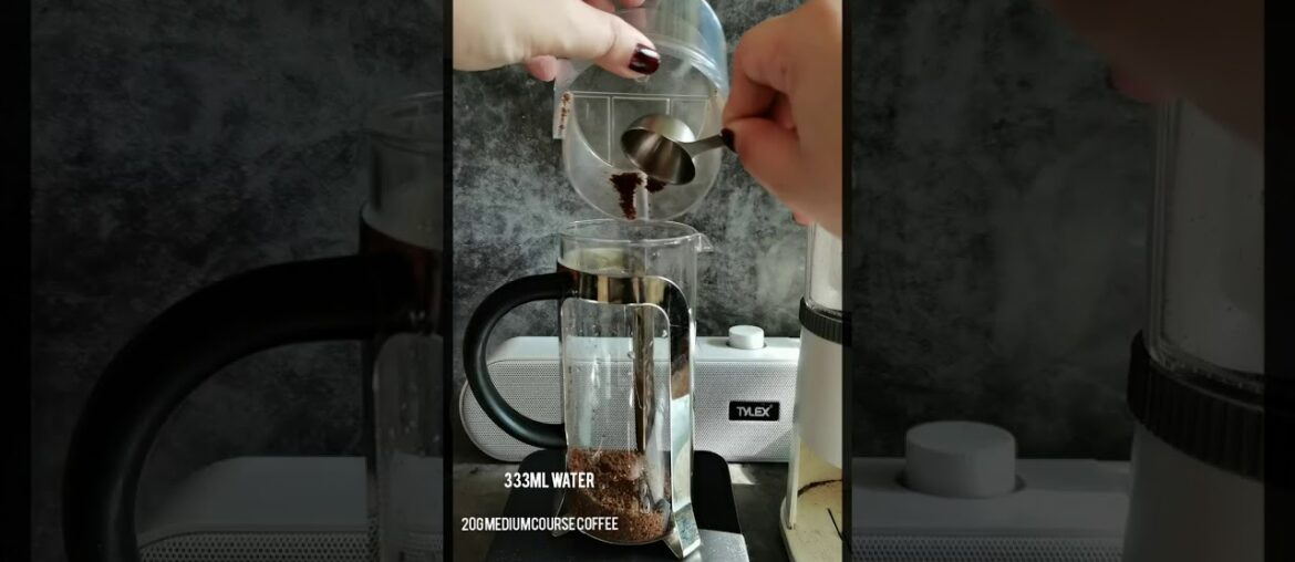 Let's brew using french press using James Hoffman's recipe Let's brew using french press using James Hoffman's recipe