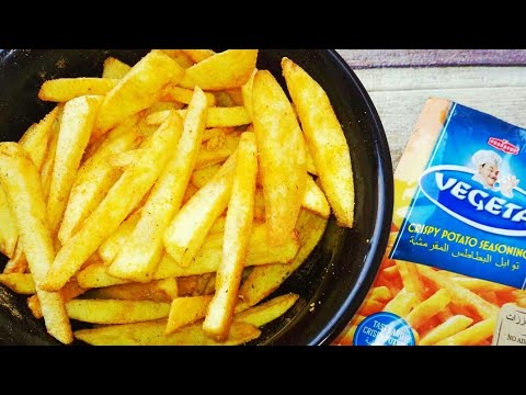 Crispy Potatoes French Fries. Seasoned with Vegeta Spice Crispy Potatoes French Fries. Seasoned with Vegeta Spice