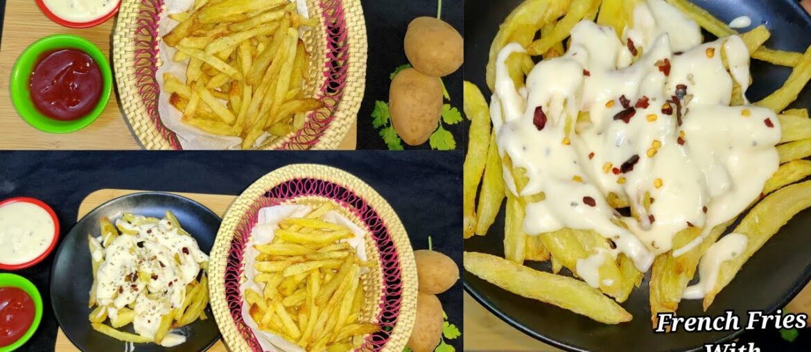 French Fries with cheesy Dip | French fries recipe in Tamil| Homemade crispy French Fries recipe