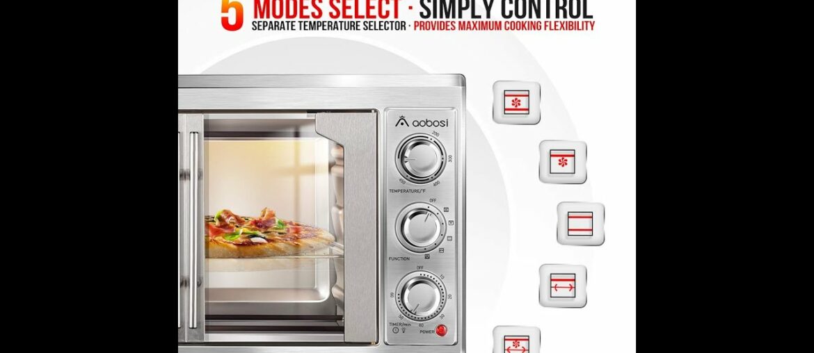 Elite Gourmet ETO-4510M Double French Door Countertop Convection Toaster Oven, Bake Broil Toast...