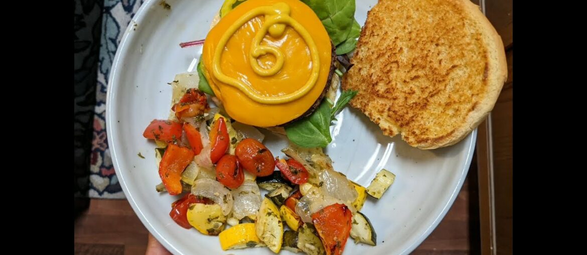Burgers with Grilled Veggies