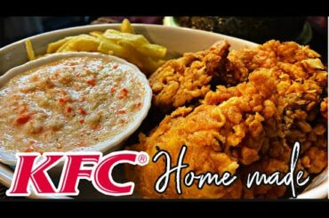 Kfc || homemade broasted chicken || real recipe |coleslaw |french fries||vlog 28| mammahacksbyshafna