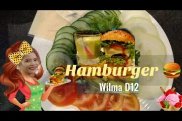 Hommade beef patties/Burger bun/French Fries/Avocado Smoothie.Easy Recipe.