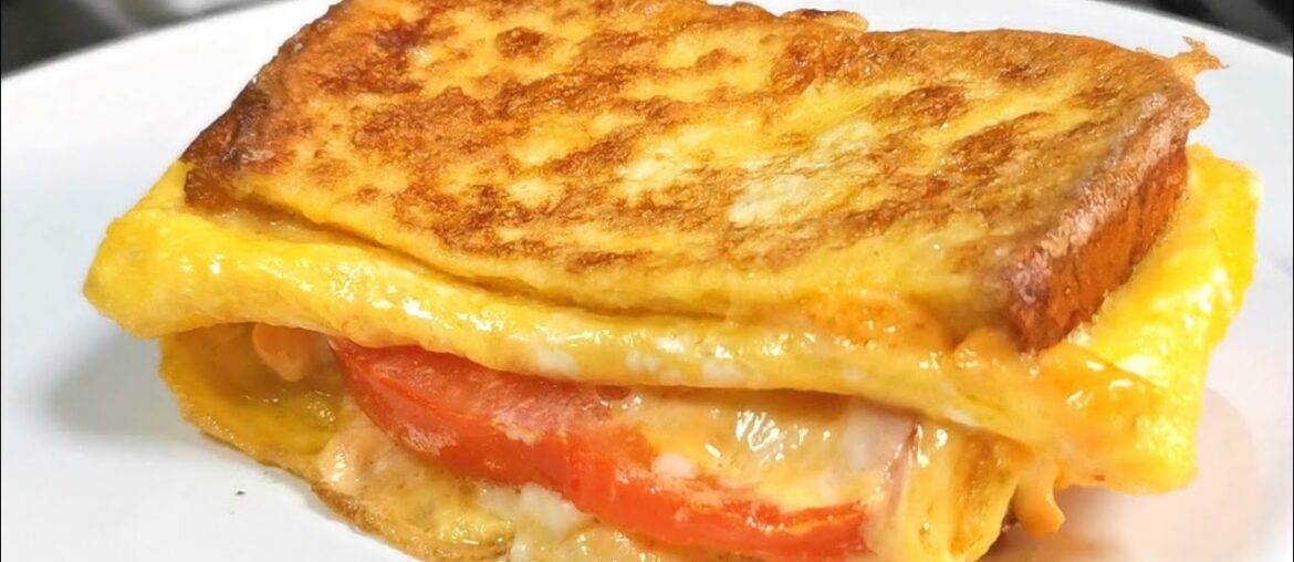 One pan egg sandwich| French toast omlette sandwich | Easy breakfast recipe One pan egg sandwich| French toast omlette sandwich | Easy breakfast recipe