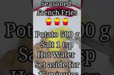Seasoned French Fries Recipe| #shorts | #youtubeshorts | #shortvideo | Cute Bunnies ViP Food