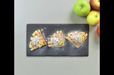 New recipe : waffles with French apples compote -