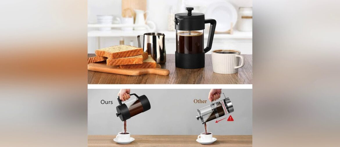 Cheap French Press Coffee & Tea Maker 12Oz, Thickened Borosilicate Glass Coffee Press Rust-Free and Cheap French Press Coffee & Tea Maker 12Oz, Thickened Borosilicate Glass Coffee Press Rust-Free and