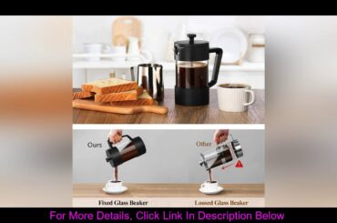 Cheap French Press Coffee & Tea Maker 12Oz, Thickened Borosilicate Glass Coffee Press Rust-Free and