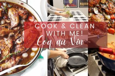 COOK WITH ME // COQ AU VIN // FRENCH RECIPE // AFTER DARK CLEAN WITH ME // Lauren Nicholsen