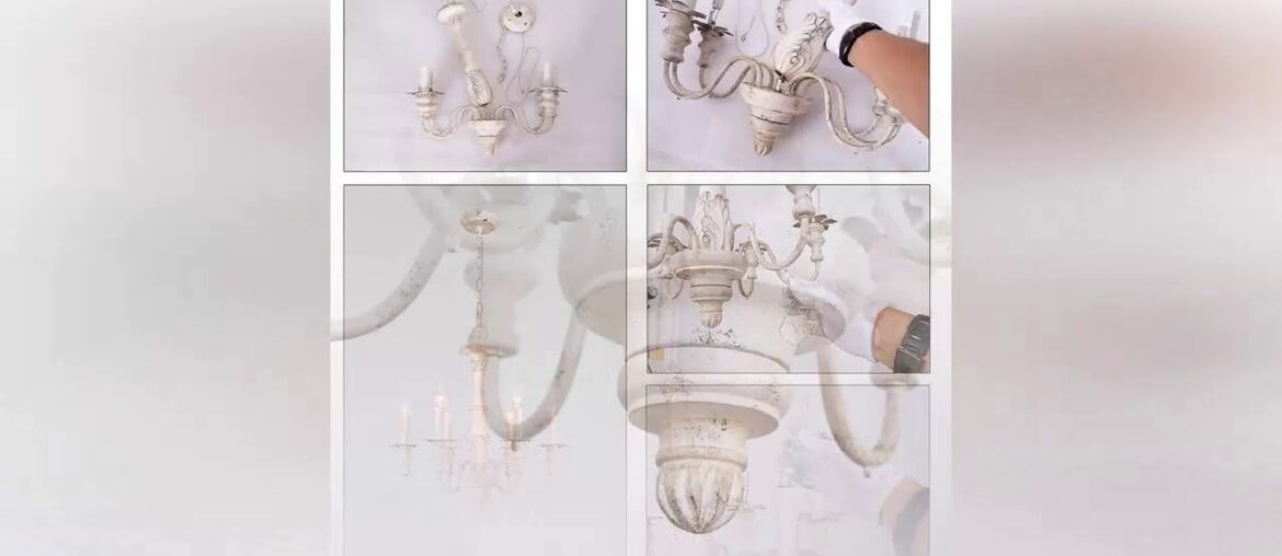 Best Quality OSAIRUOS French Country Candle-Style Chandelier, Handmade White Distressed Wood Lighti Best Quality OSAIRUOS French Country Candle-Style Chandelier, Handmade White Distressed Wood Lighti
