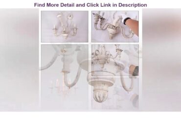 Best Quality OSAIRUOS French Country Candle-Style Chandelier, Handmade White Distressed Wood Lighti