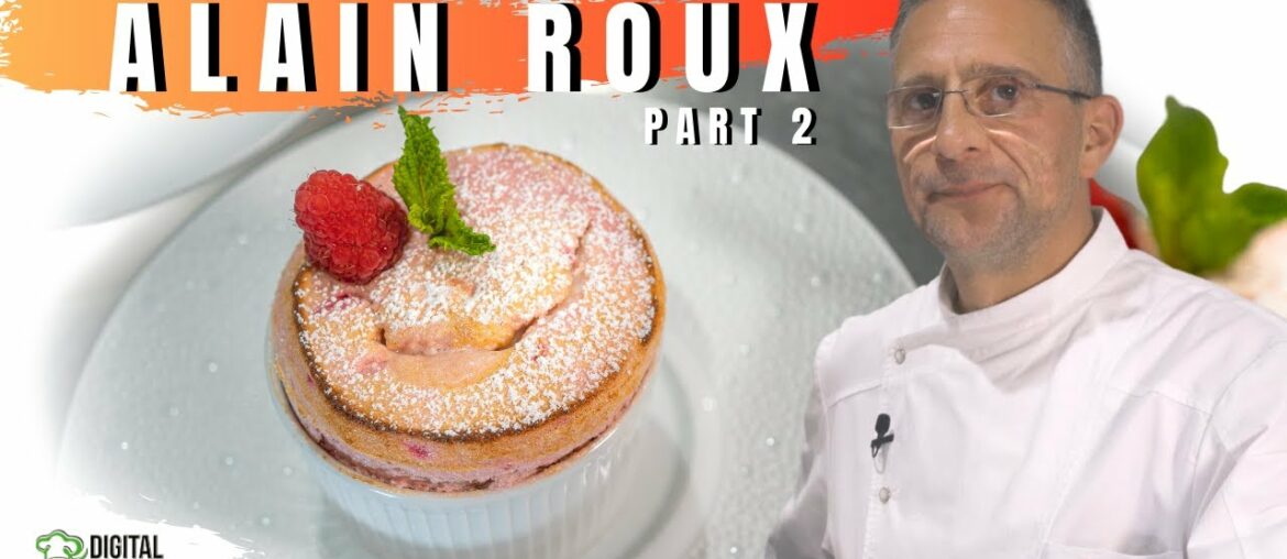 Rhubarb Souffle with a hint of Raspberry by 3 Michelin Star Chef Alain Roux