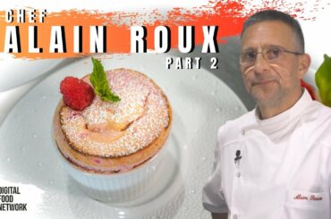 Rhubarb Souffle with a hint of Raspberry by 3 Michelin Star Chef Alain Roux