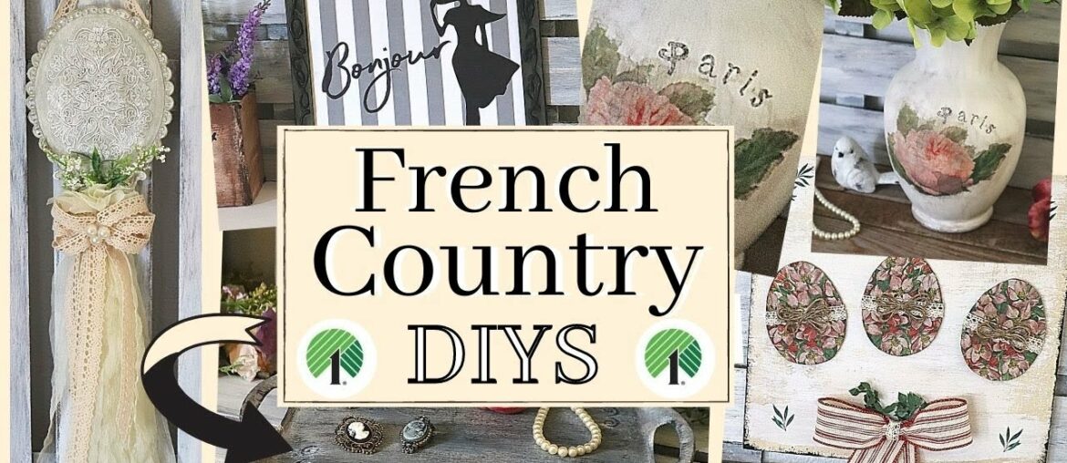 5 FRENCH COUNTRY DIYS/DOLLAR TREE DIY/DOLLAR TREE EASTER & SPRING DIYS/SHABBY CHIC DIY/FARMHOUSE DIY