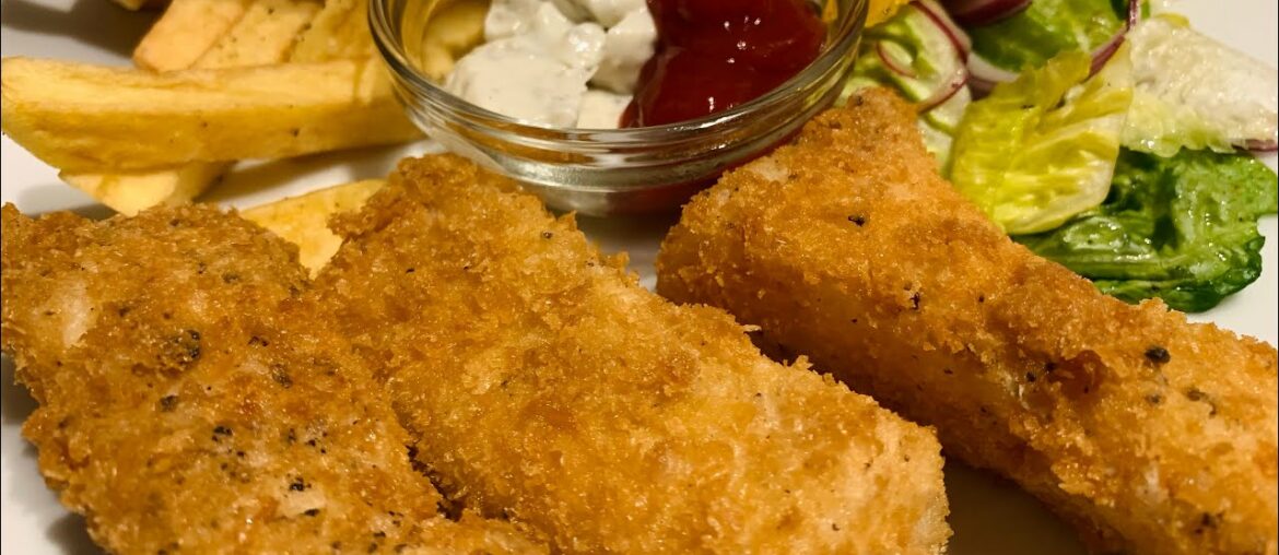 How To Cook FISH and CHIPS with SALAD at Home Without Fryer